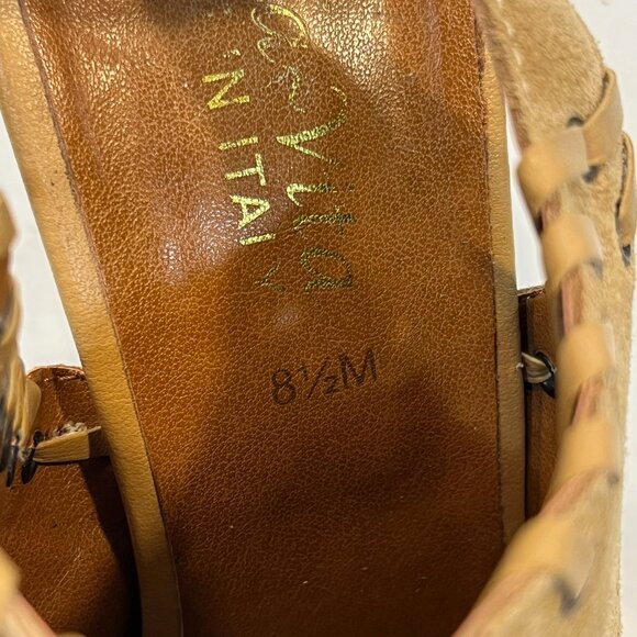Bella Vita Women's Ora, Made in Italy Whiskey Leather Sandals Mustard  8.5 - Picture 9 of 10